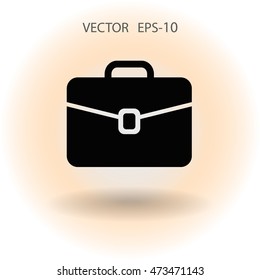 Flat icon of briefcase
