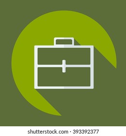 flat icon briefcase bag business theme