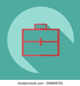 flat icon briefcase bag business theme