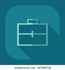 flat icon briefcase bag business theme