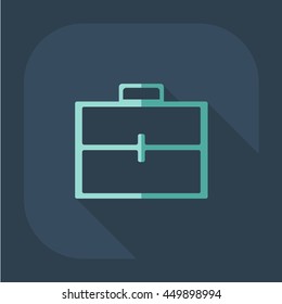 flat icon briefcase bag business theme