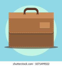 Flat icon briefcase. Business icon. Vector illustration