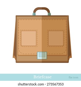flat icon briefcase on white