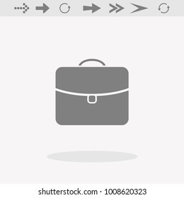 Flat icon of briefcase. flat vector illustration