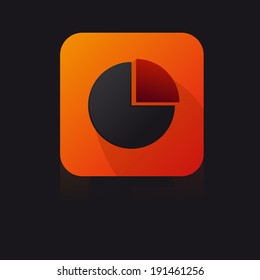 Flat Icon With Broken Graph