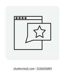 Flat icon with browser window message. Internet window. Ui design concept. Vector illustration. stock image. 