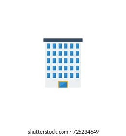 Flat Icon Building Element. Vector Illustration Of Flat Icon House Isolated On Clean Background. Can Be Used As Building, House And Skyscraper Symbols.