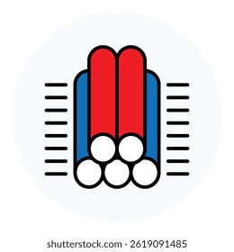 Flat Icon of Building Materials Stack vector icon design