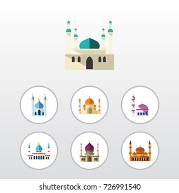 Flat Icon Building Set Building Structure Stock Vector (Royalty Free ...