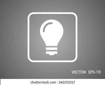 Flat icon of bulb