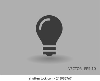 Flat icon of bulb