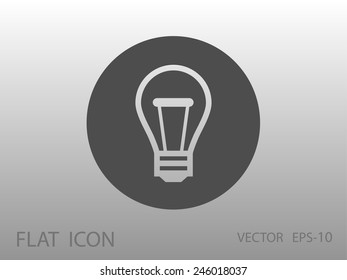 Flat icon of bulb