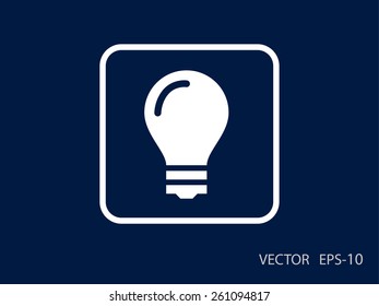 Flat icon of bulb