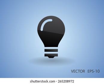 Flat icon of bulb