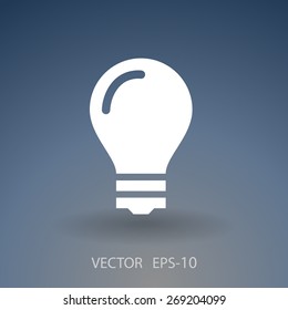 Flat icon of bulb
