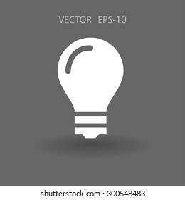 Flat icon of bulb