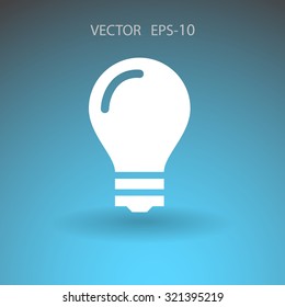 Flat icon of bulb