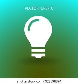 Flat icon of bulb
