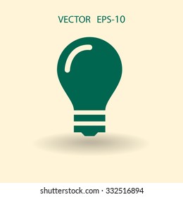 Flat icon of bulb
