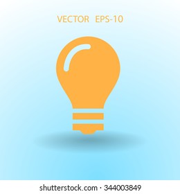 Flat icon of bulb