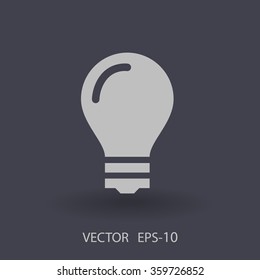 Flat icon of bulb