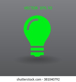 Flat icon of bulb