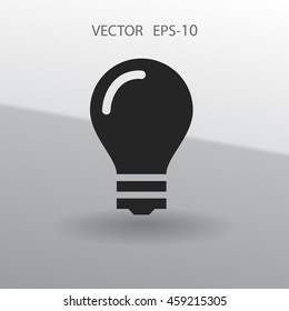 Flat icon of bulb