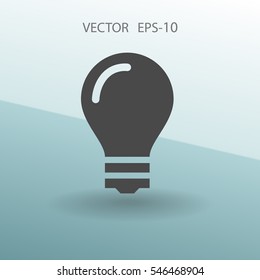 Flat icon of bulb. vector illustration