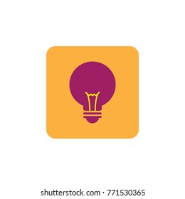 flat icon - bulb vector / sign / symbols