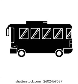 Flat Icon Bus Public Transport Modern, Stylish and Editable Vector Illustration For Transportation and Vehicle Design