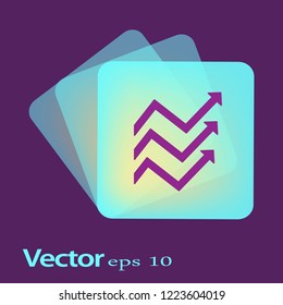 Flat icon. Business graphics.