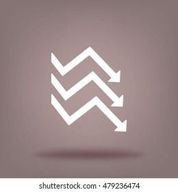 Flat icon. Business graphics.