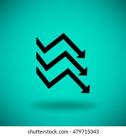 Flat icon. Business graphics.