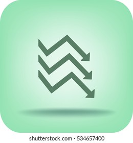 Flat icon. Business graphics.