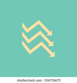 Flat icon. Business graphics.