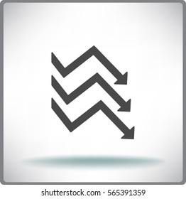 Flat icon. Business graphics.