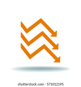 Flat icon. Business graphics.