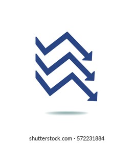 Flat icon. Business graphics.