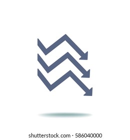 Flat icon. Business graphics.