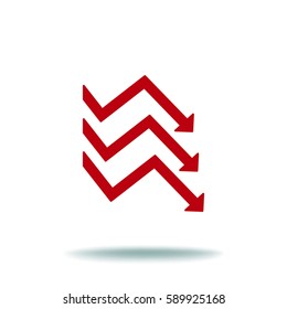 Flat icon. Business graphics.