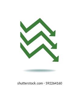 Flat icon. Business graphics.