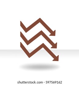 Flat icon. Business graphics.