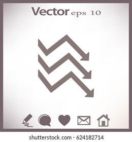 Flat icon. Business graphics.