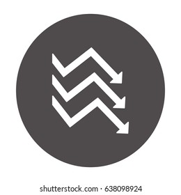 Flat icon. Business graphics.