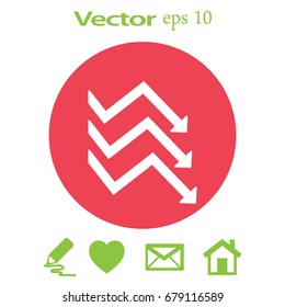 Flat icon. Business graphics.