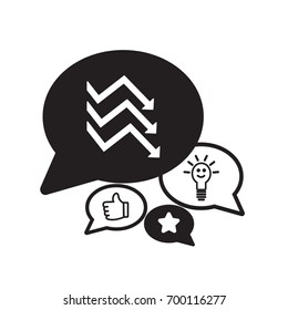 Flat icon. Business graphics.