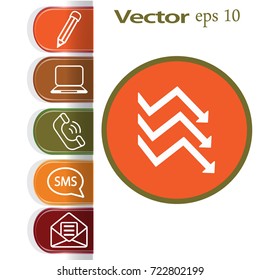 Flat icon. Business graphics.
