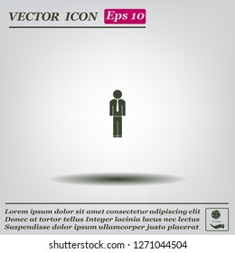 Flat icon of businessman