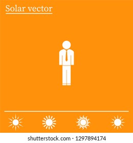 Flat icon of businessman