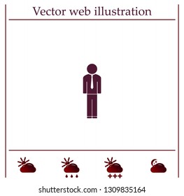 Flat icon of businessman